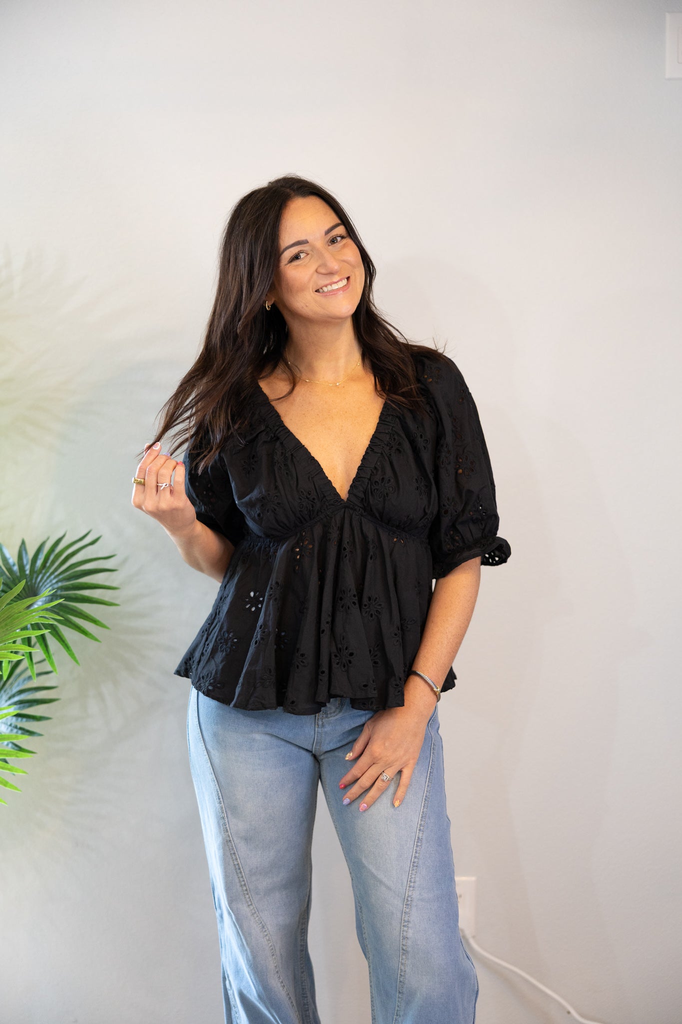 Black Paige Blouse