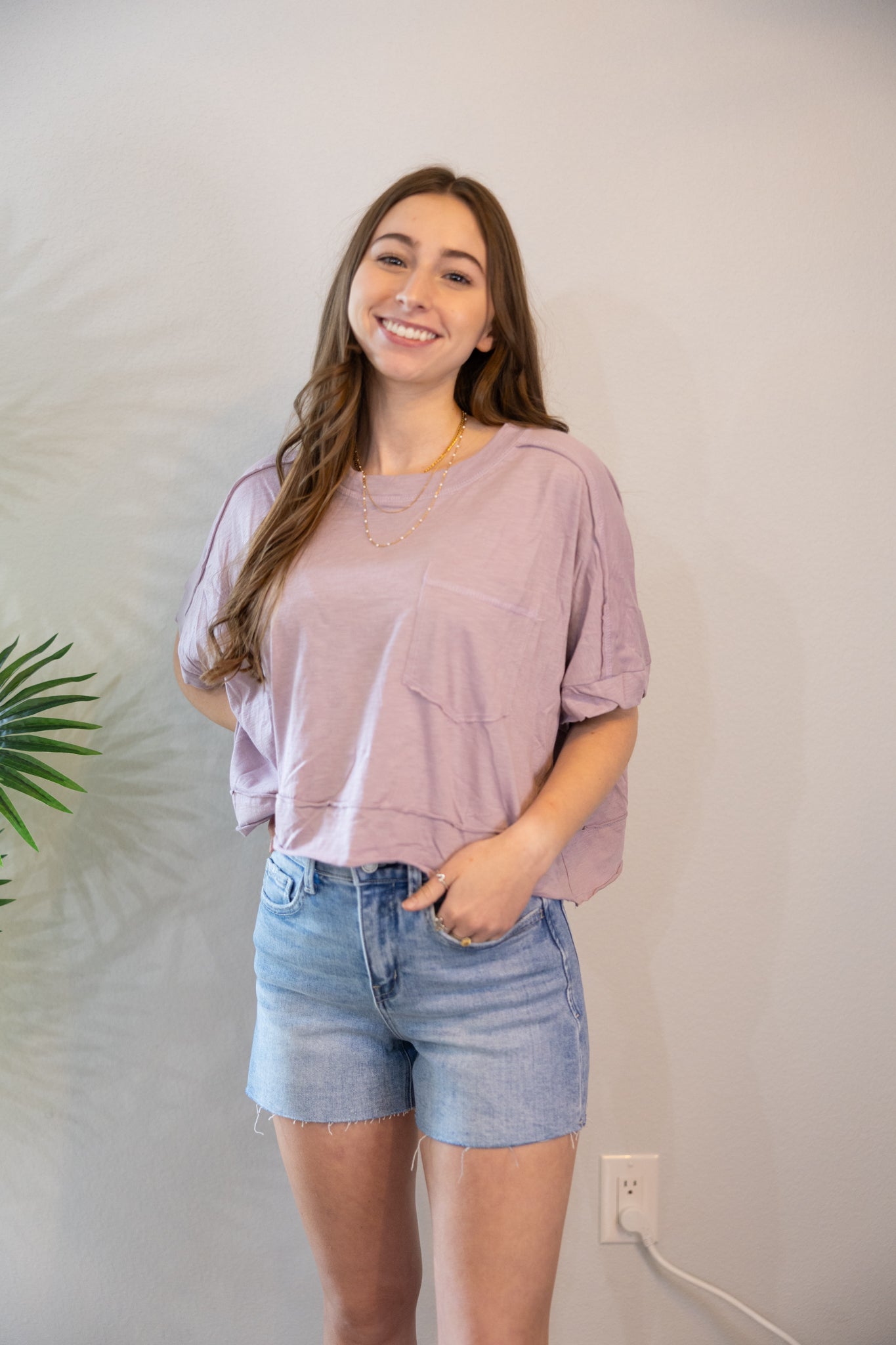 Lilac Cropped Tee